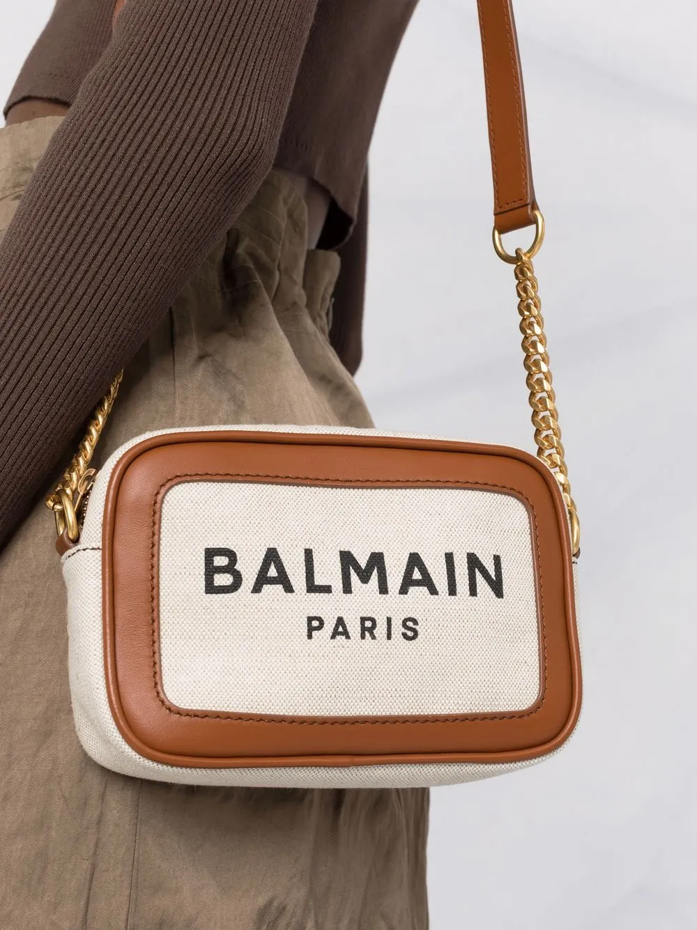 Balmain Lambskin B Camera Bag (SHF-17396) – LuxeDH