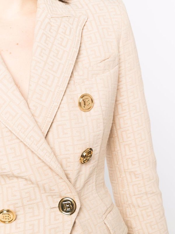 balmain camel blazer