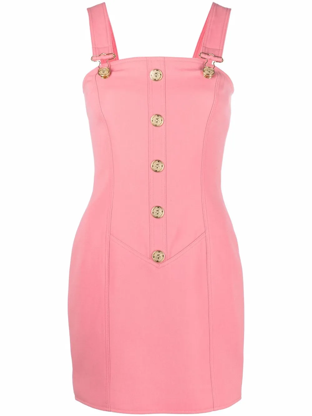 

Balmain vestido estilo pichi con detalle de botones - Rosado