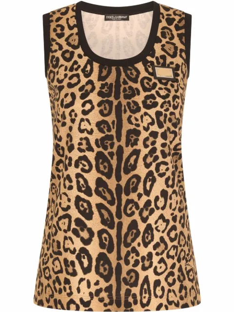 Dolce & Gabbana camiseta con estampado de leopardo