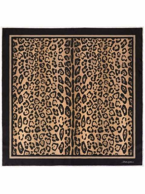 Dolce & Gabbana leopard-print silk scarf Women