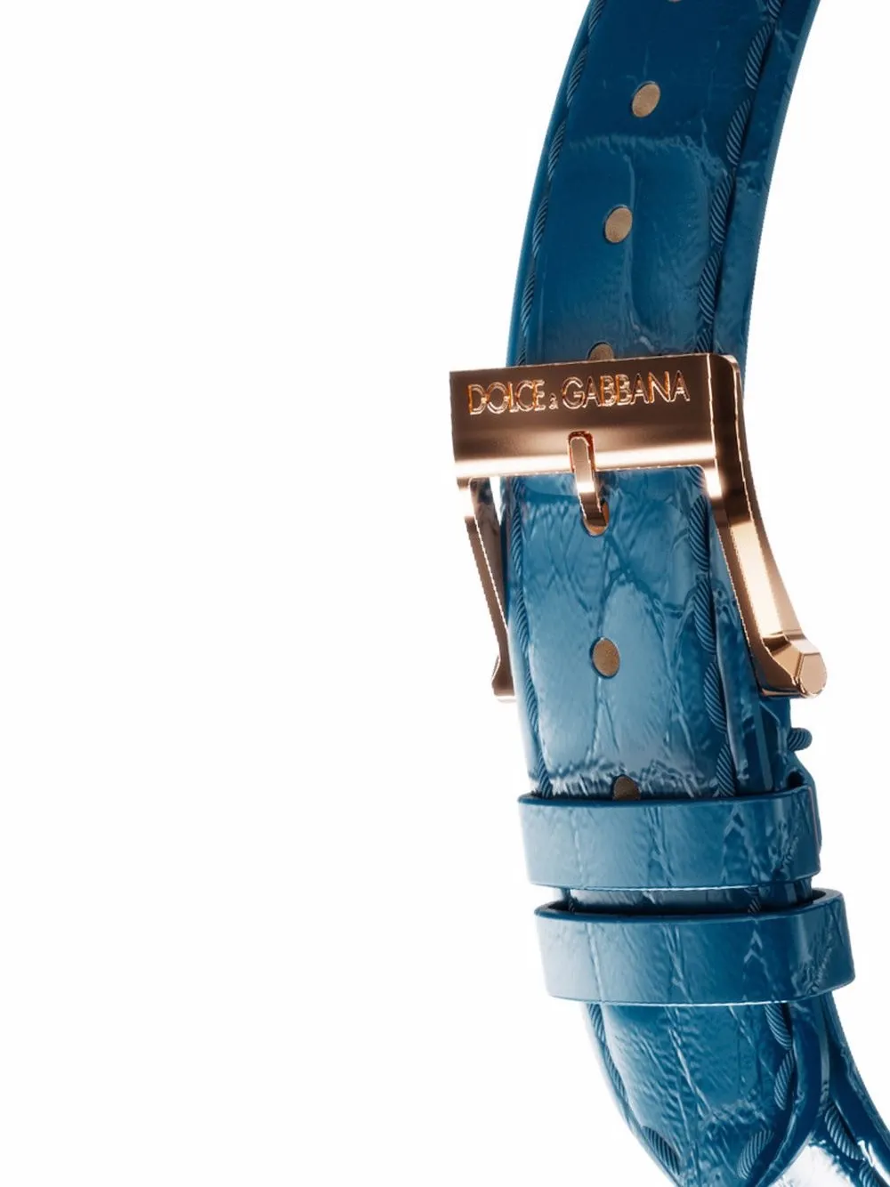 Dolce & Gabbana Iris Crystal-embellished 34mm In Blue