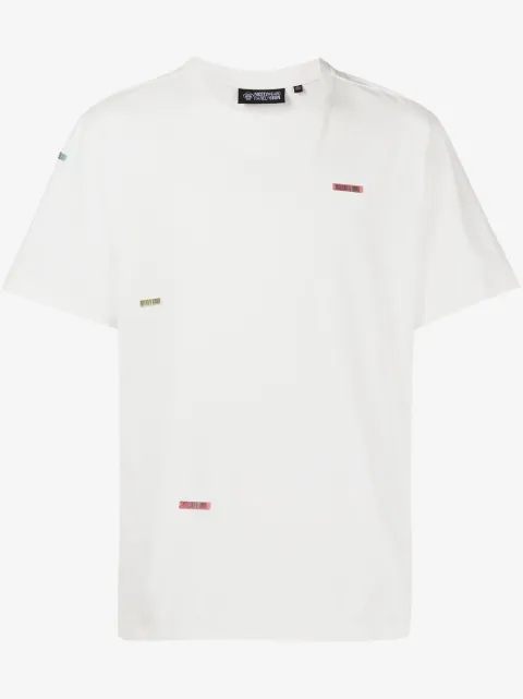 Mostly Heard Rarely Seen barcode patch cotton T-shirt