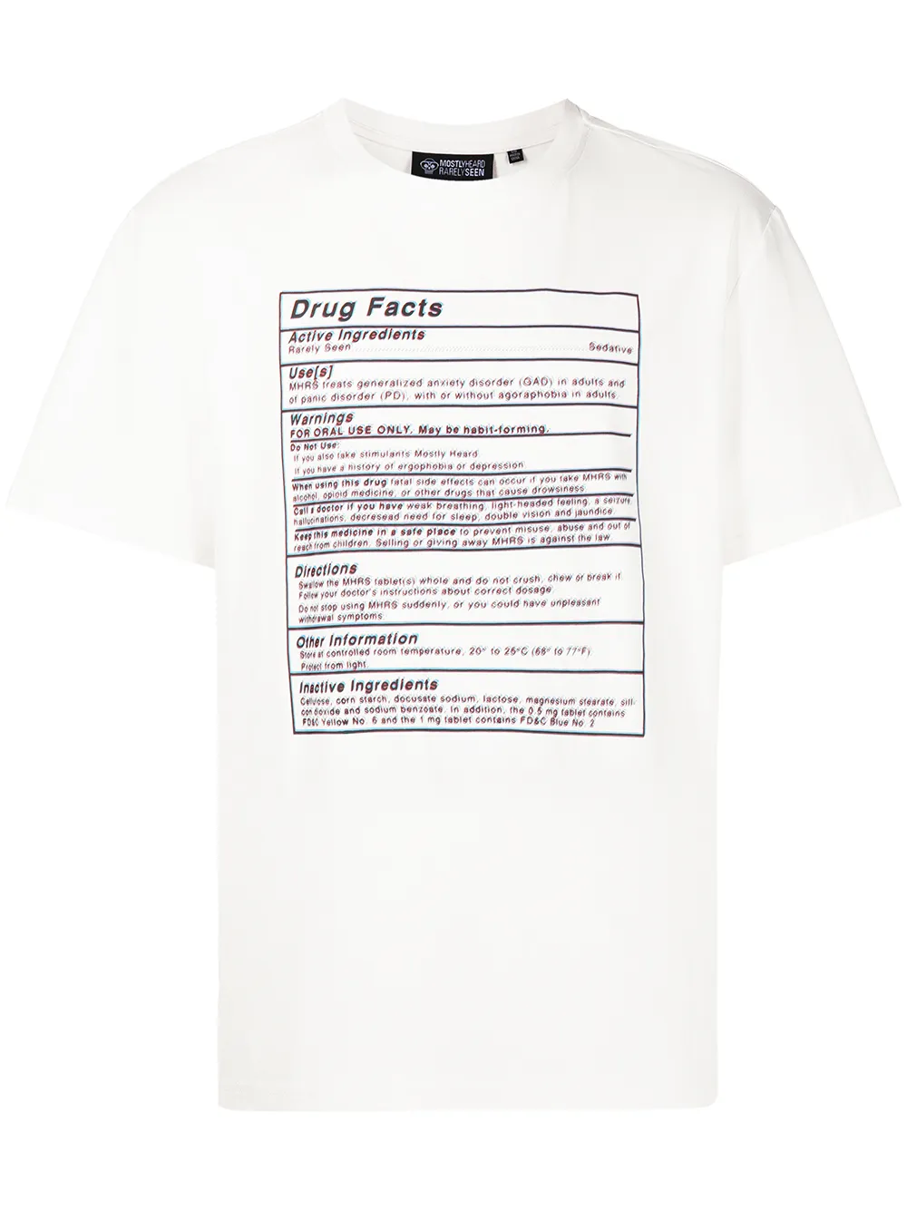 Mostly Heard Rarely Seen playera con estampado gráfico | blanco | Image 1
