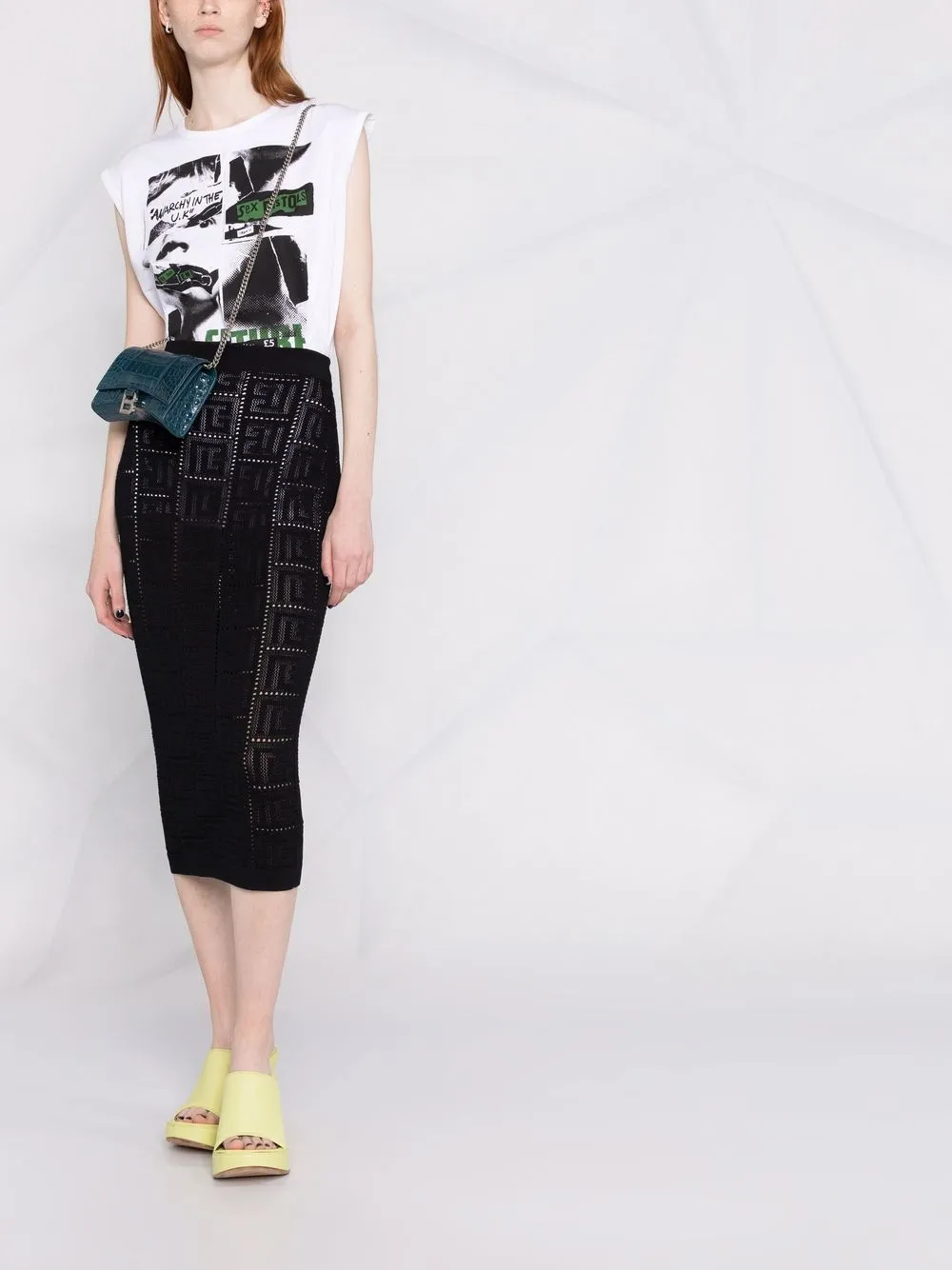 Balmain jupe à motif monogrammé | Jupes taille haute | Image 2