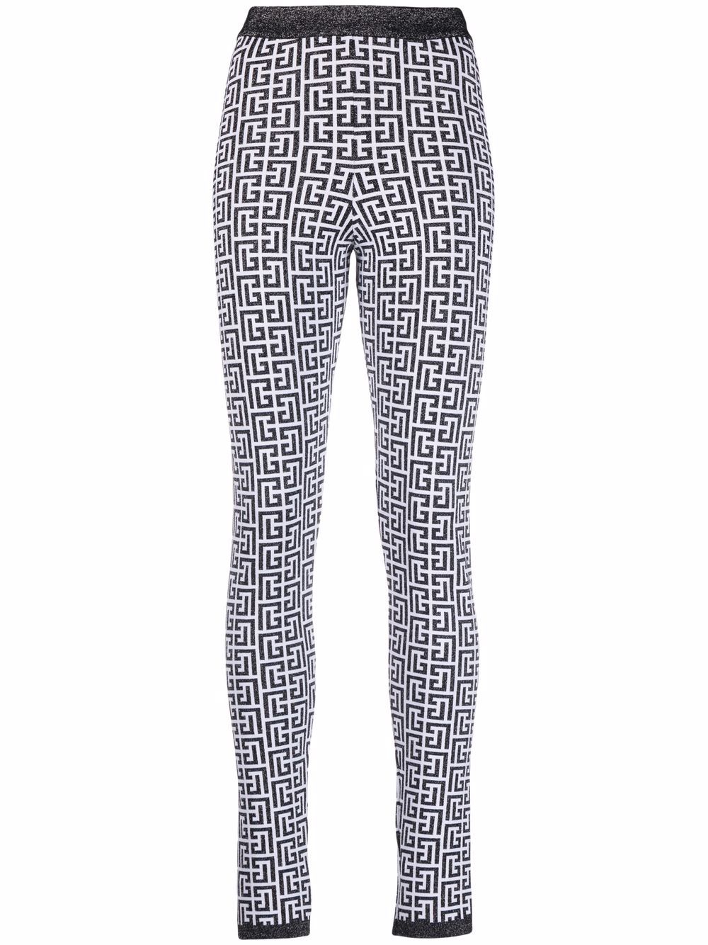 

Balmain leggins con estampado del monograma - Blanco