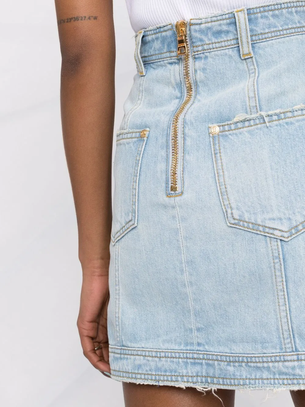 BALMAIN デニムスカート Balmain デニムスカート | ブルー | FARFETCH JP