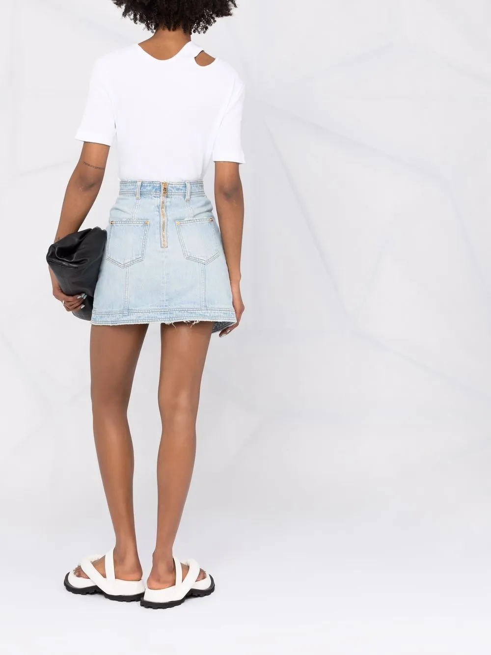 BALMAIN デニムスカート Balmain デニムスカート | ブルー | FARFETCH JP