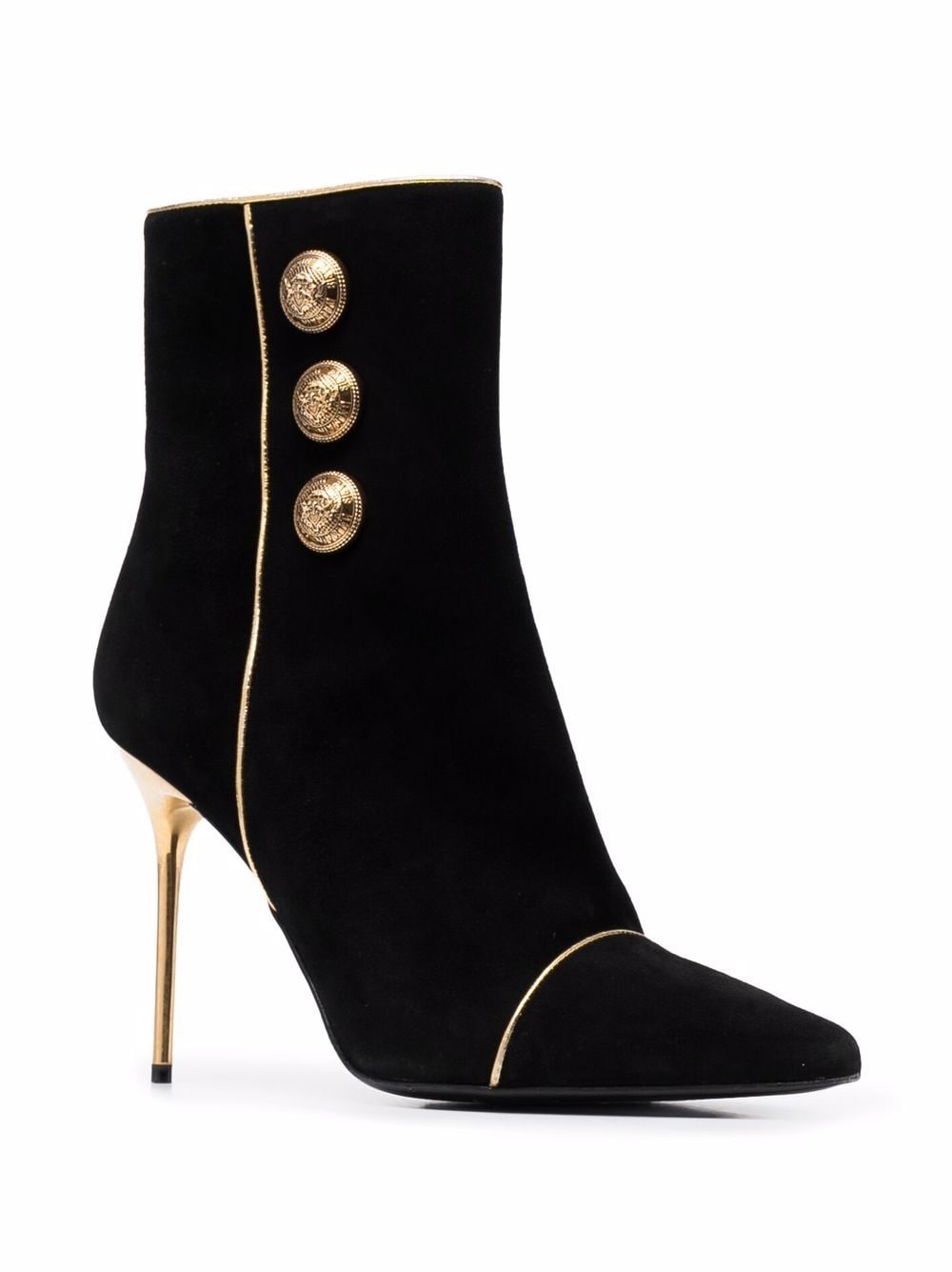 Balmain Robin Suede Ankle Boots In Black | ModeSens