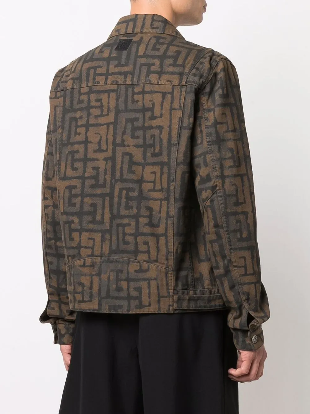 фото Balmain джинсовая куртка с монограммой