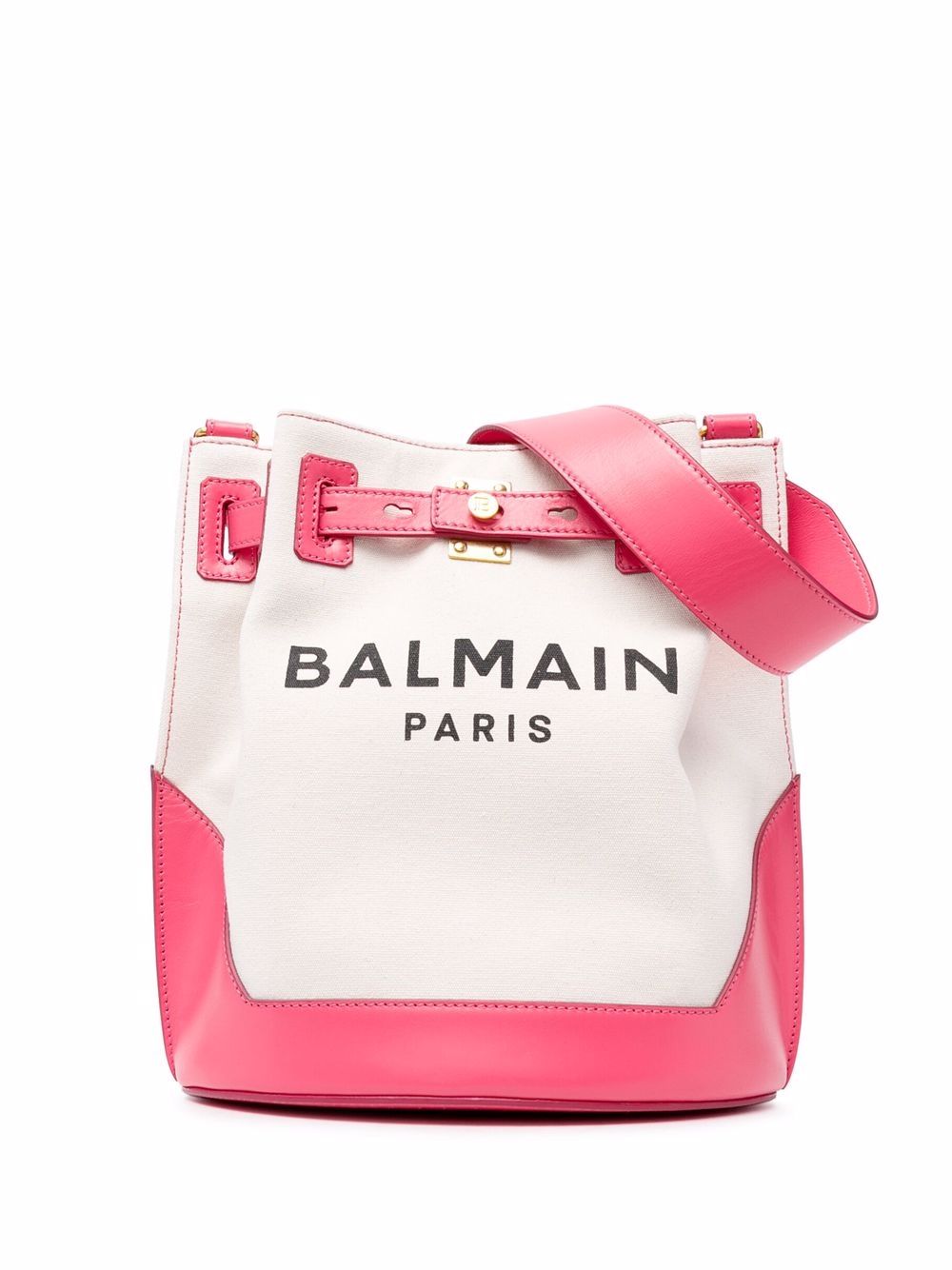 фото Balmain сумка-ведро с контрастной отделкой и логотипом