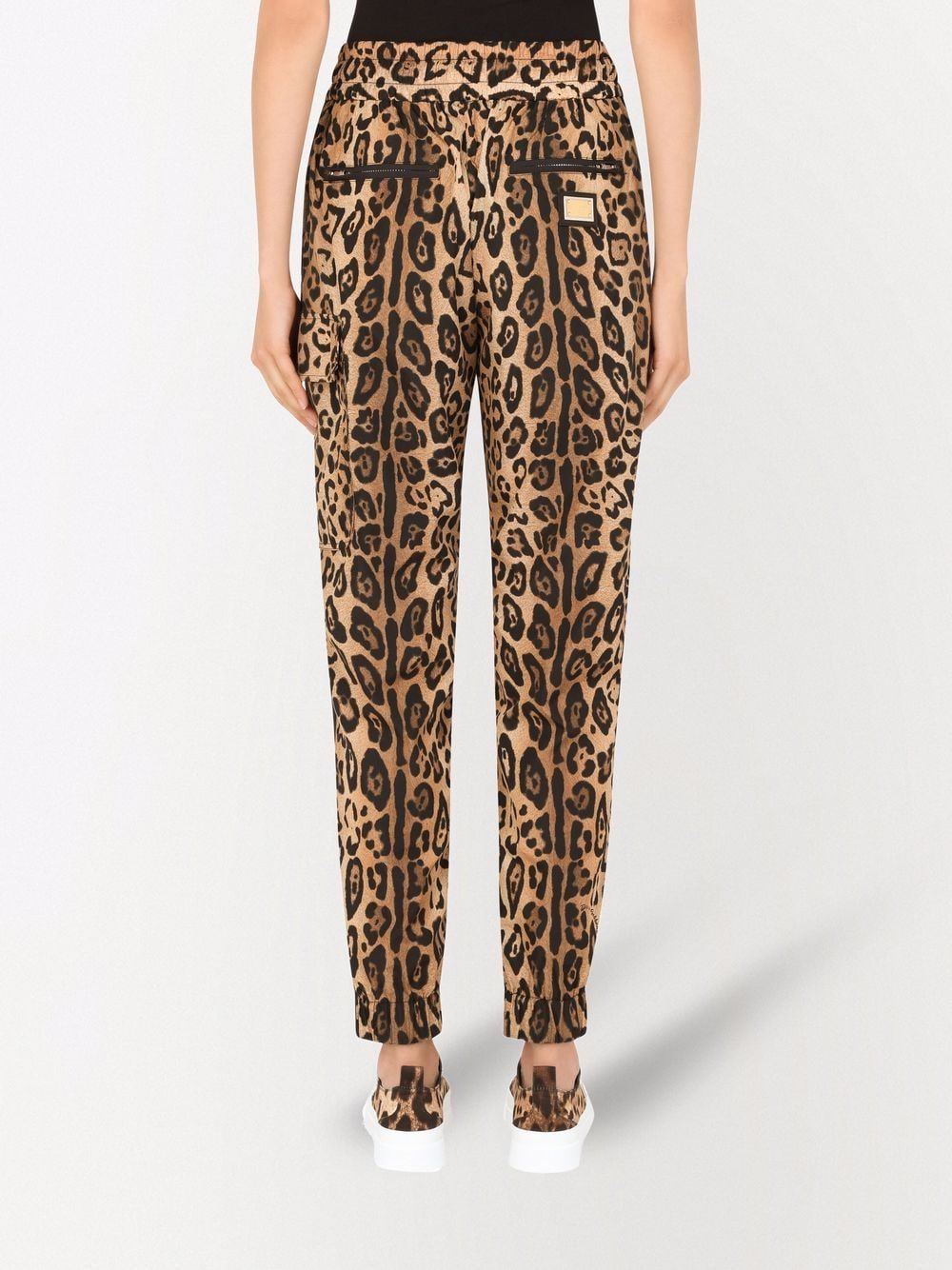 фото Dolce & gabbana спортивные брюки с леопардовым принтом