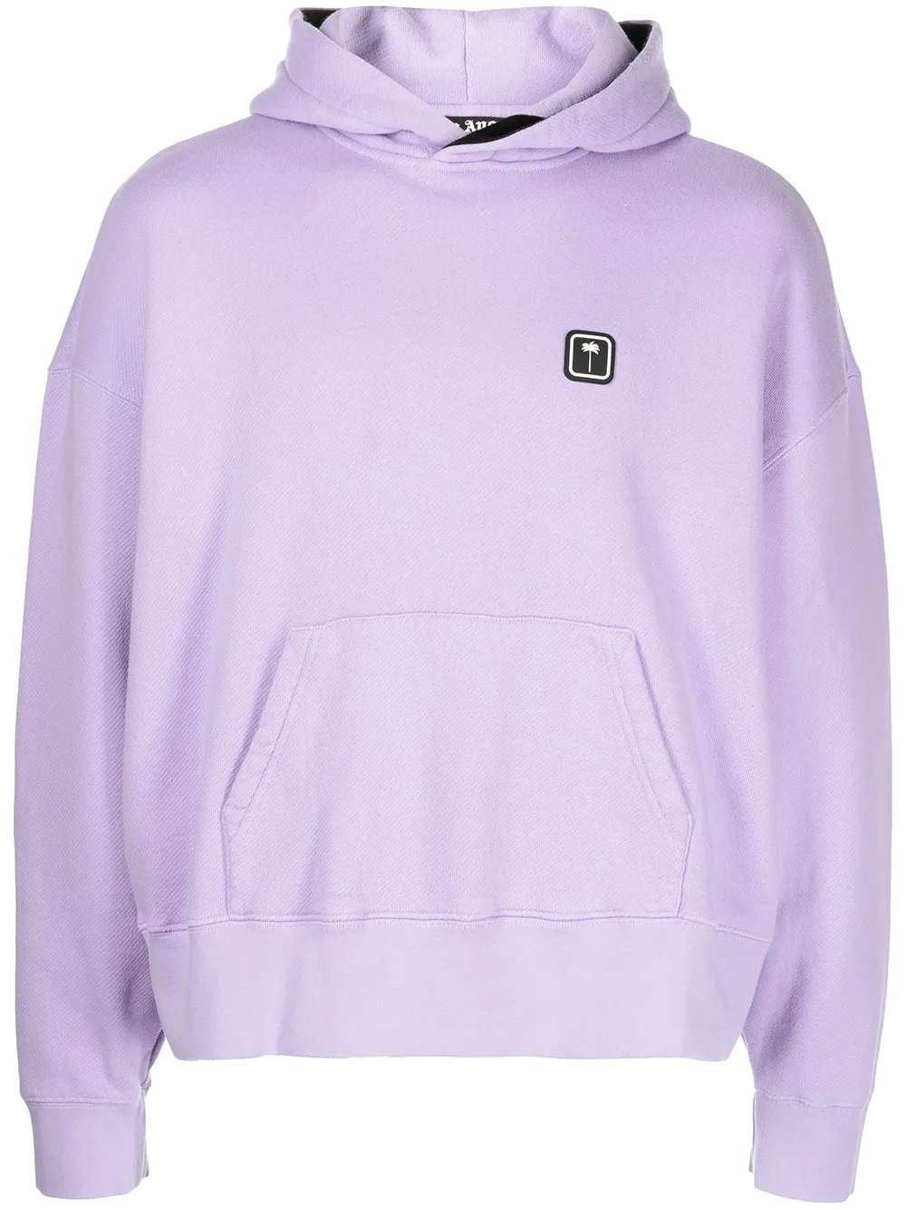 

Palm Angels logo-patch hoodie - Purple