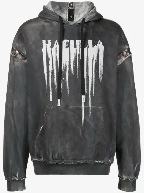 Haculla Smeared Hoodie in Distressed-Optik