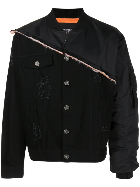 Mostly Heard Rarely Seen patchwork panelled denim jacket