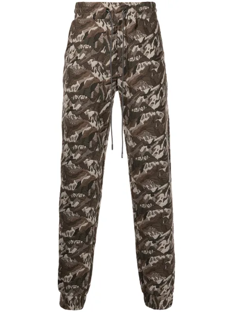 Mostly Heard Rarely Seen camouflage jacquard track pants