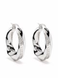 Tom Wood Infinity crystal rock hoop earrings - Silver