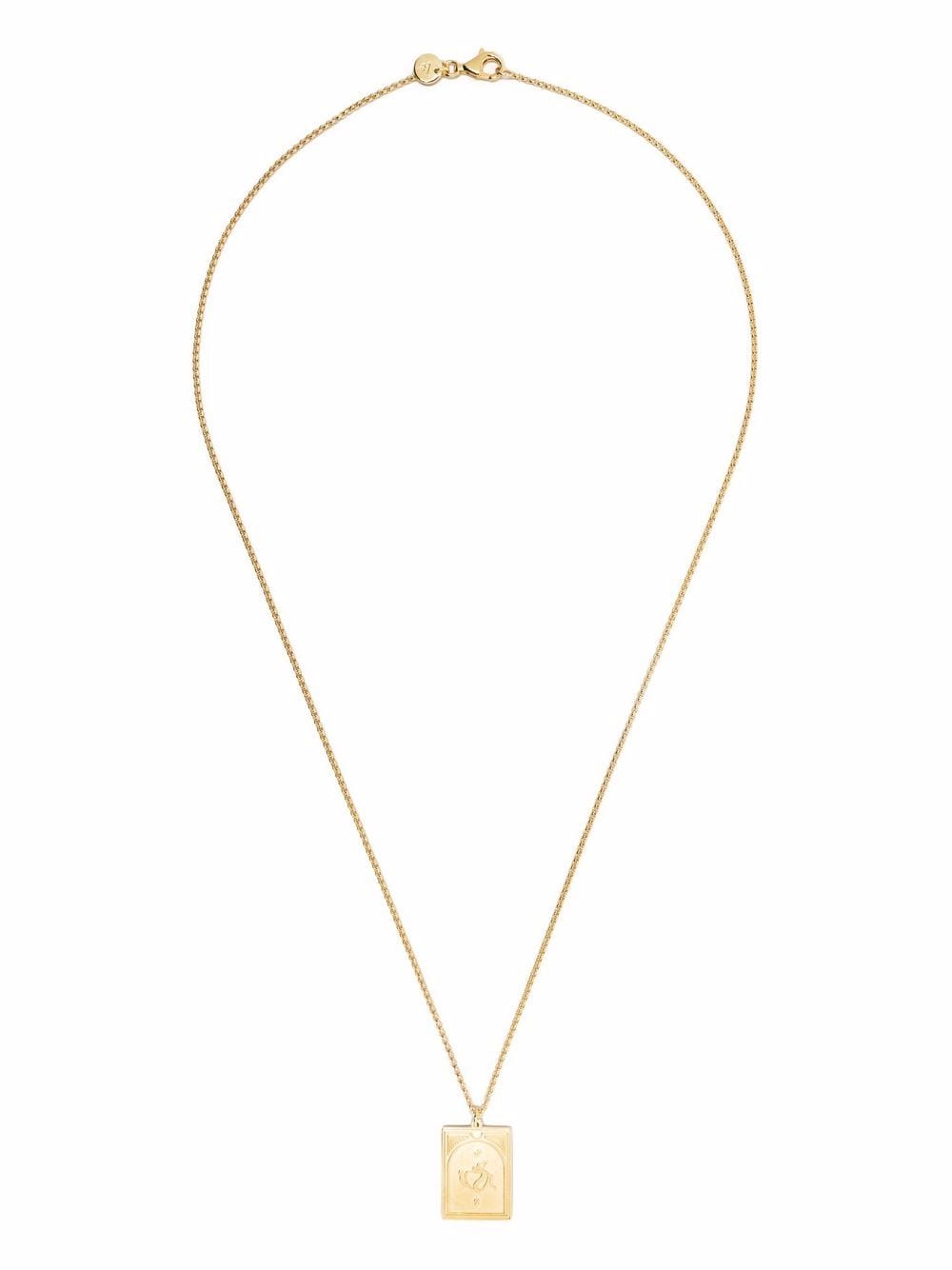 Shop Tom Wood Tarot Lovers Pendant Necklace In Gold
