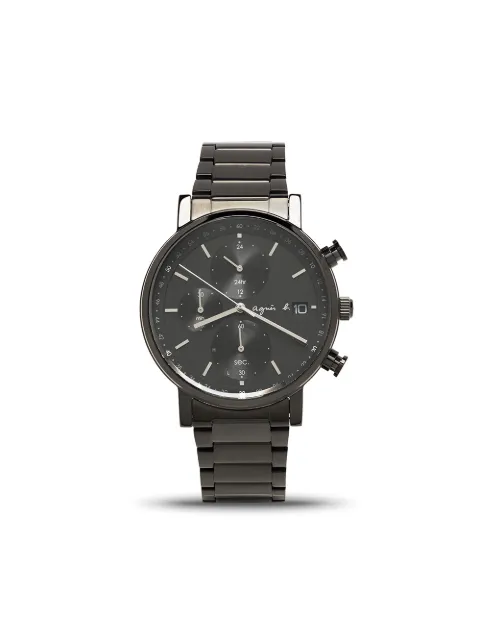 agnès b.  round-face quartz 37.5mm