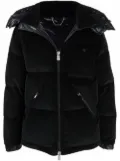 Billionaire corduroy hooded down jacket - Black