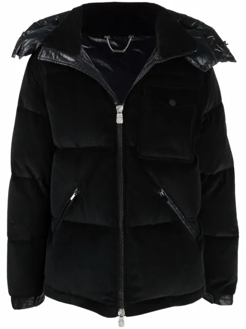 Billionaire corduroy hooded down jacket