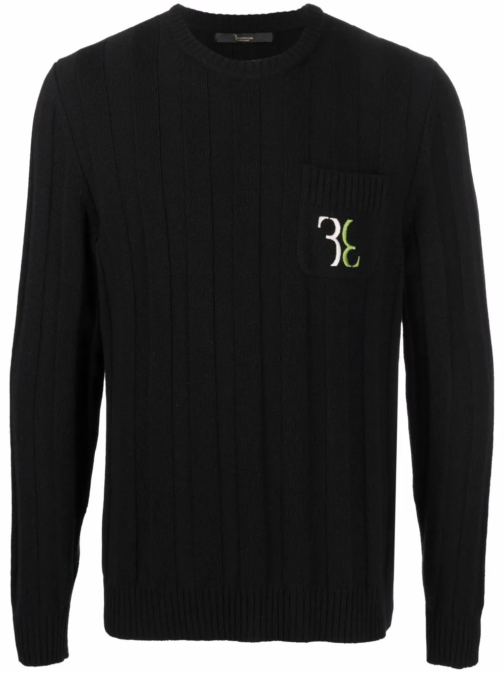 

Billionaire embroidered-logo wool jumper - Black