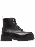 LIU JO calf leather lace-up boots - Black
