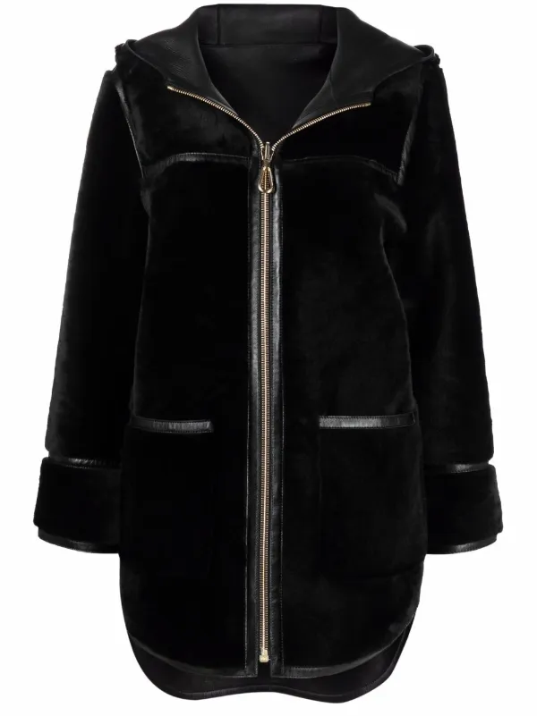 reversible leather coat
