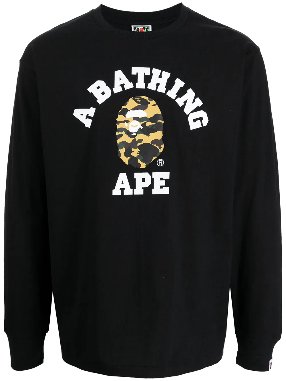 фото A bathing ape® топ с длинными рукавами и логотипом