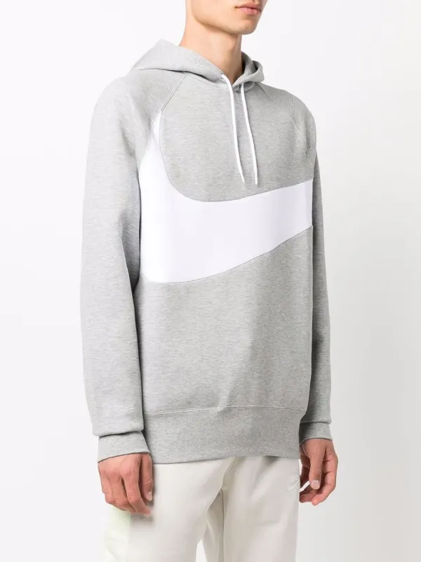 Nike Big Swoosh Print Hoodie | Grey | FARFETCH
