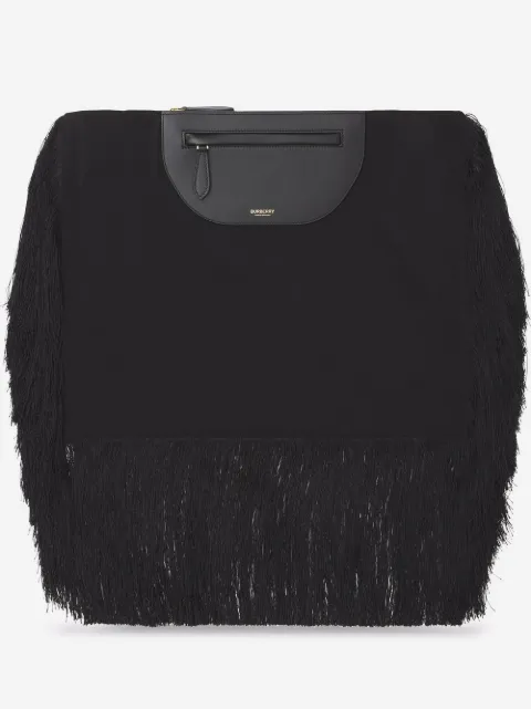 Burberry Olympia fringe-detail clutch bag