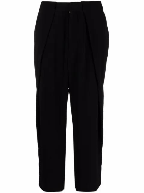 Balmain cropped straight-leg crepe trousers
