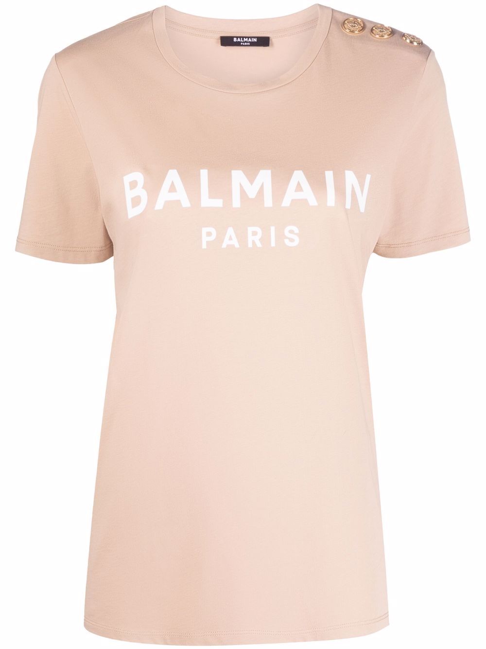 

Balmain playera con logo estampado - Neutro