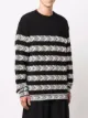 Balmain patterned intarsia-knit long-sleeve jumper