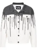 Haculla dripping-paint denim jacket - White