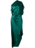 Michelle Mason draped silk midi dress - Green