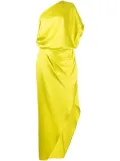 Michelle Mason draped silk midi dress - Yellow