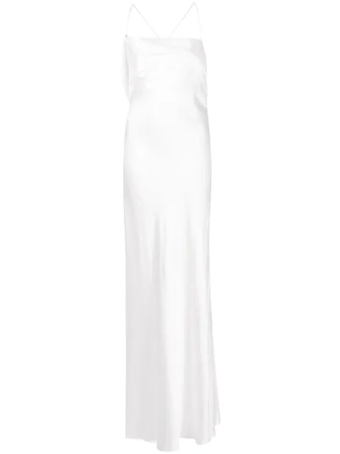 Michelle Mason silk cowl neck gown