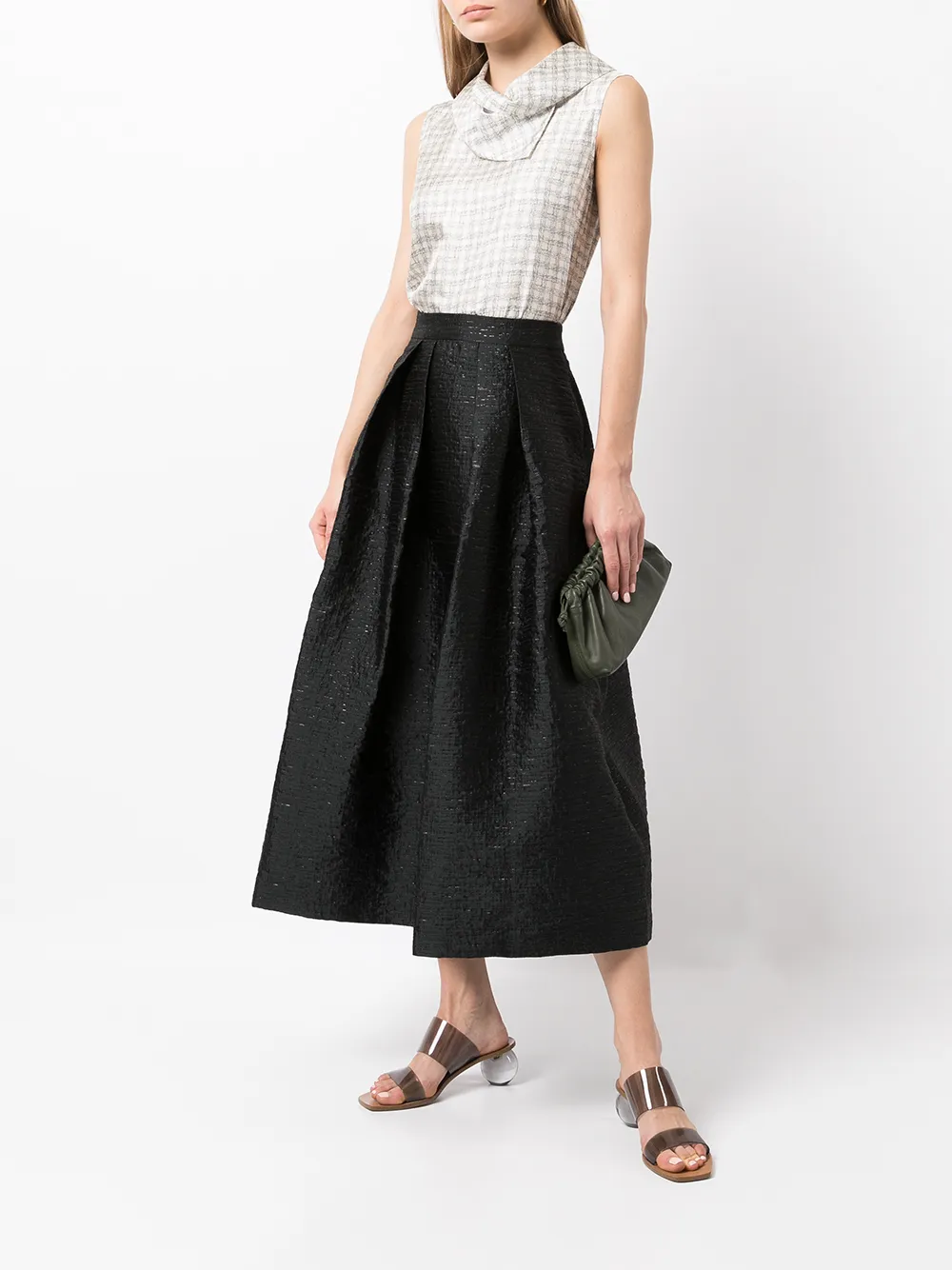 фото Emporio armani юбка миди с завышенной талией