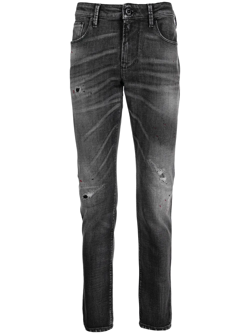 фото Emporio armani прямые джинсы с эффектом потертости