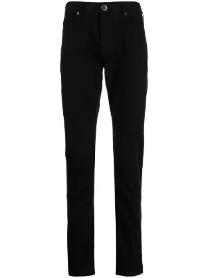 ETRO patterned-jacquard slim-cut Jeans | Black | FARFETCH SG