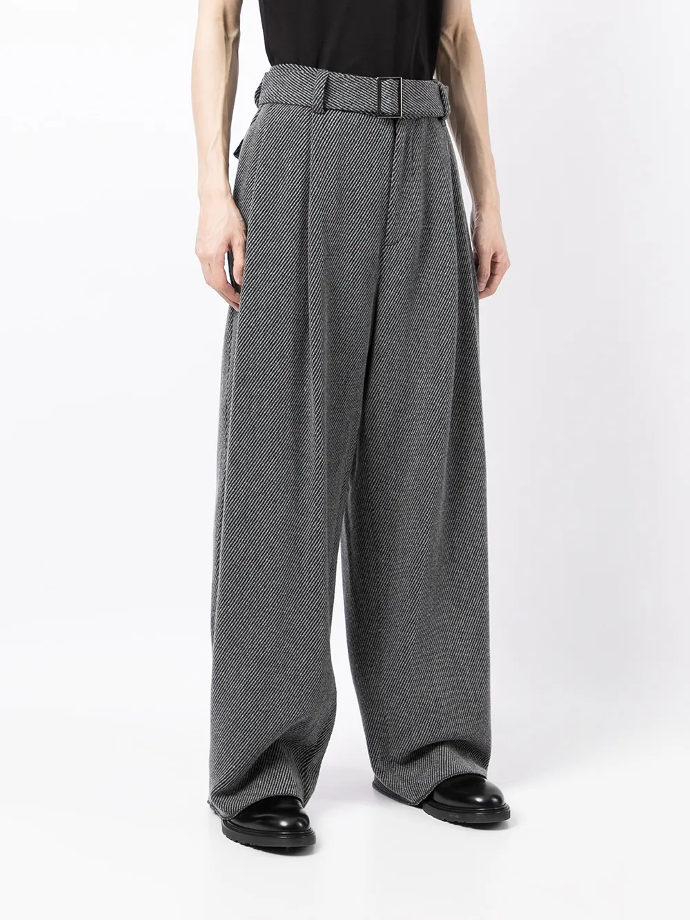 фото Emporio armani широкие брюки с поясом