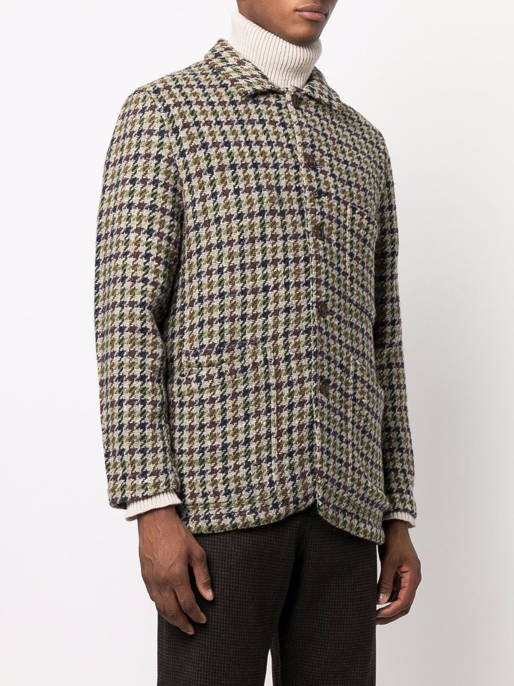 фото Universal works houndstooth-pattern jacket