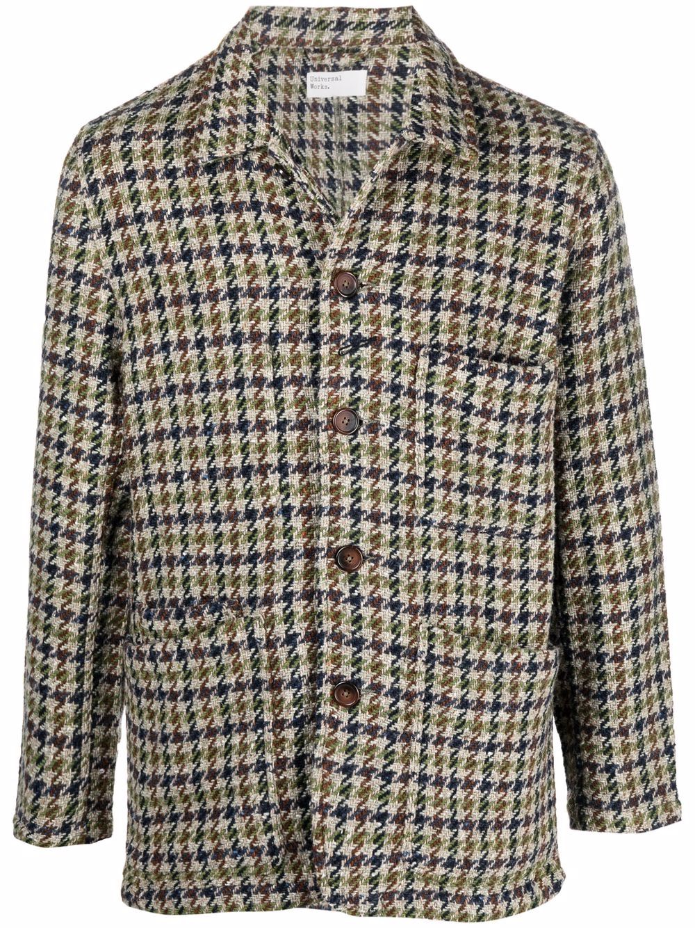 фото Universal works houndstooth-pattern jacket