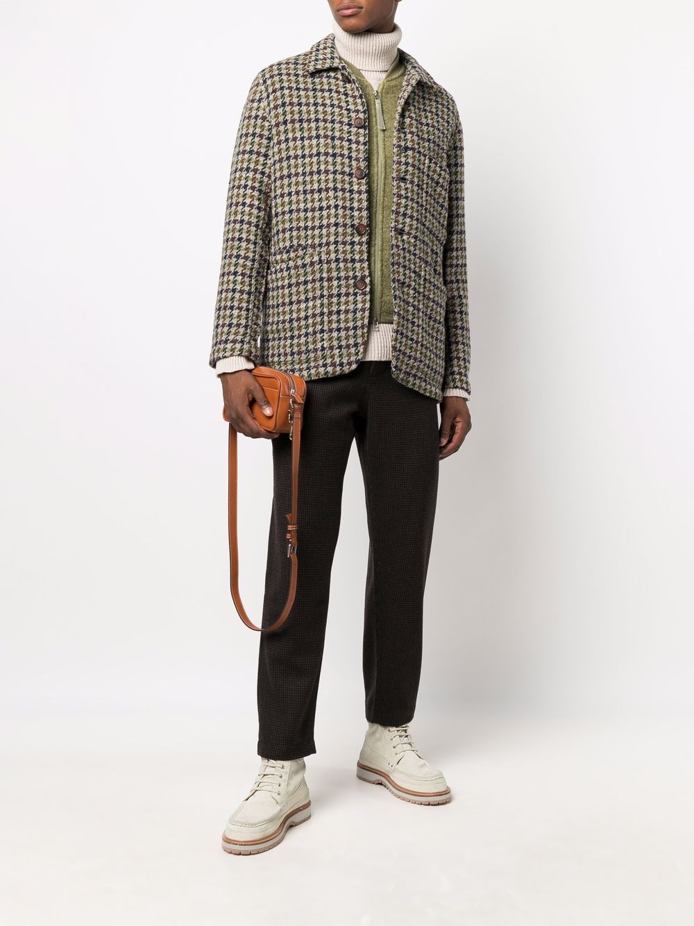 фото Universal works houndstooth-pattern jacket