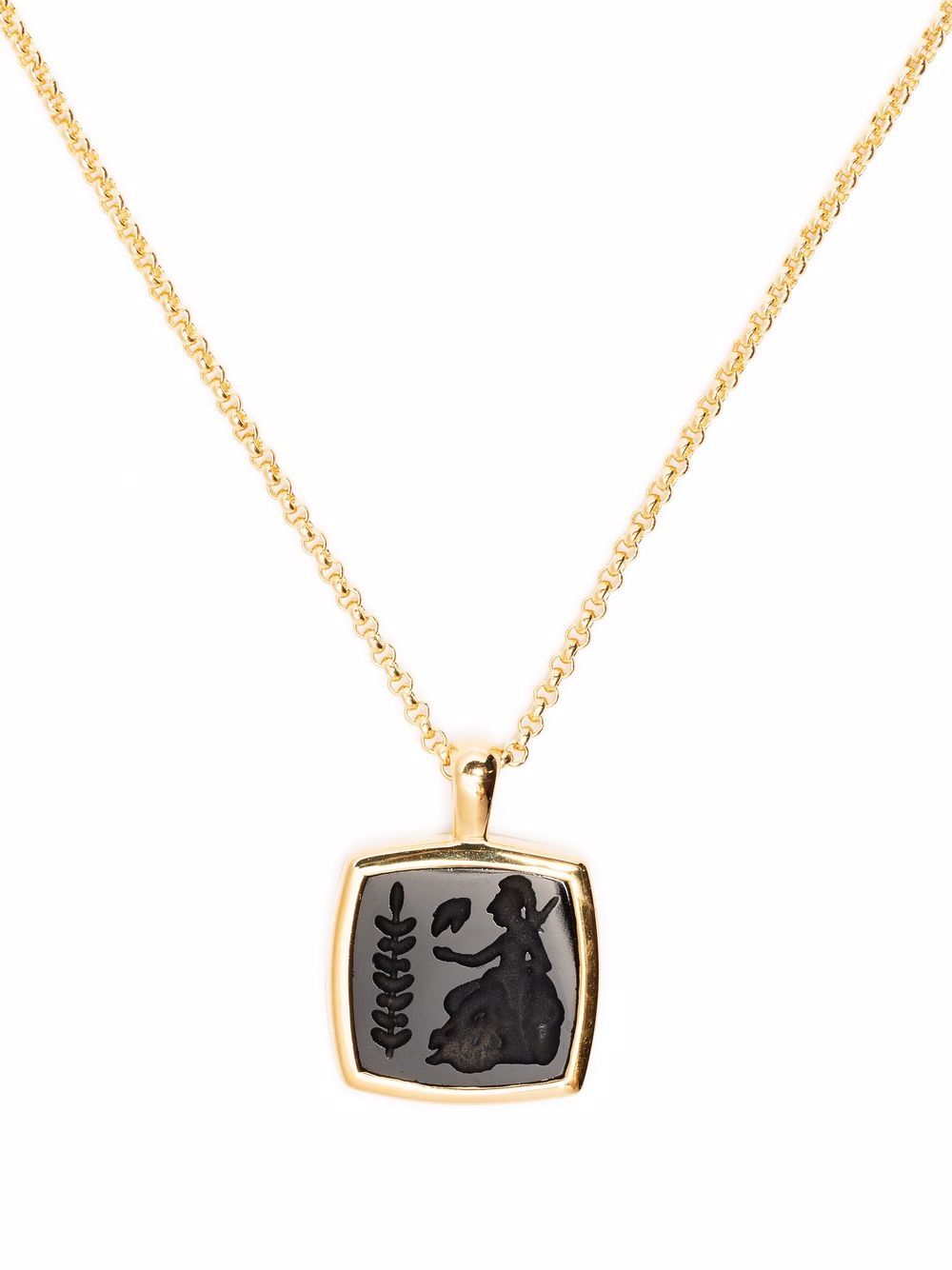 

Tom Wood 9kt gold-plated sterling silver Athena onyx necklace - Dorado