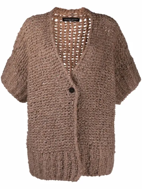 Fabiana Filippi open knit short-sleeve cardigan