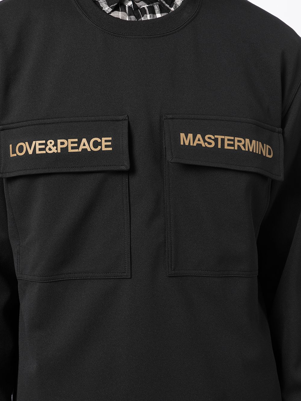 фото Mastermind world топ с длинными рукавами и карманами