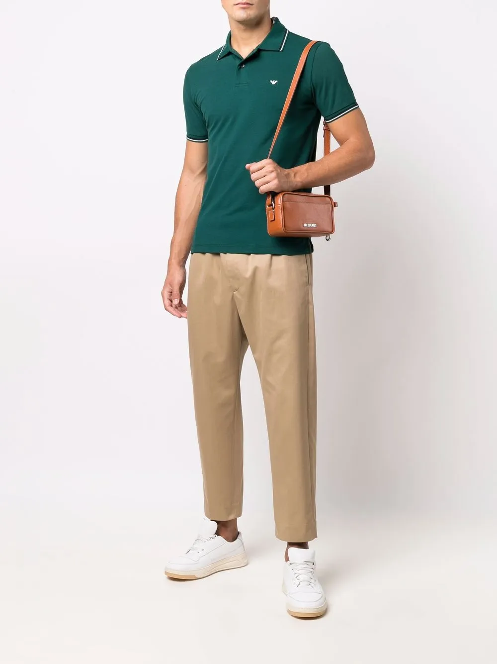 Emporio Armani Poloshirt met geborduurd logo - Groen