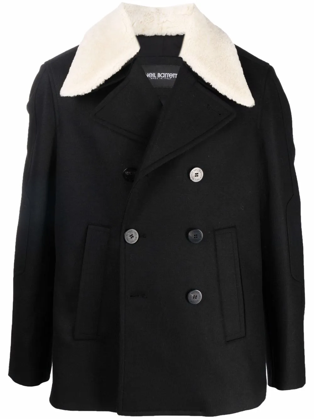 Neil barrett single 2025 breasted shearling jacket